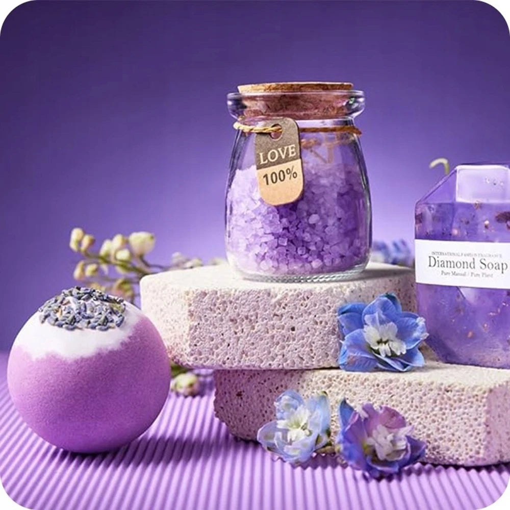 Purple Lavender Spa Gift Basket