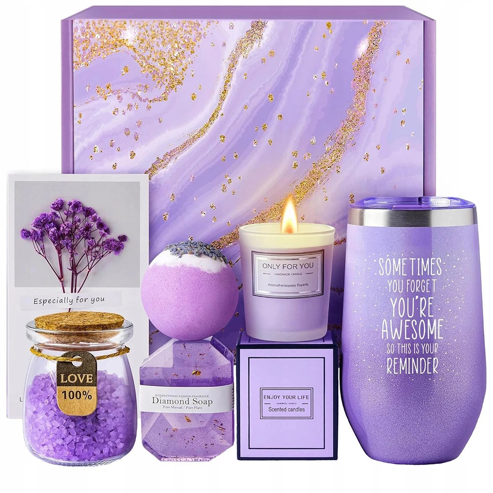 Purple Lavender Spa Gift Basket
