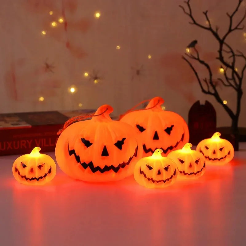 Whimsical Pumpkin Ghost Lantern Set