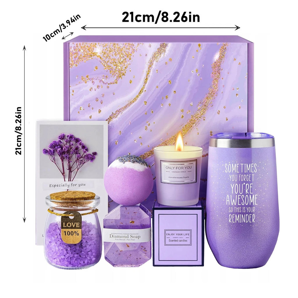 Purple Lavender Spa Gift Basket