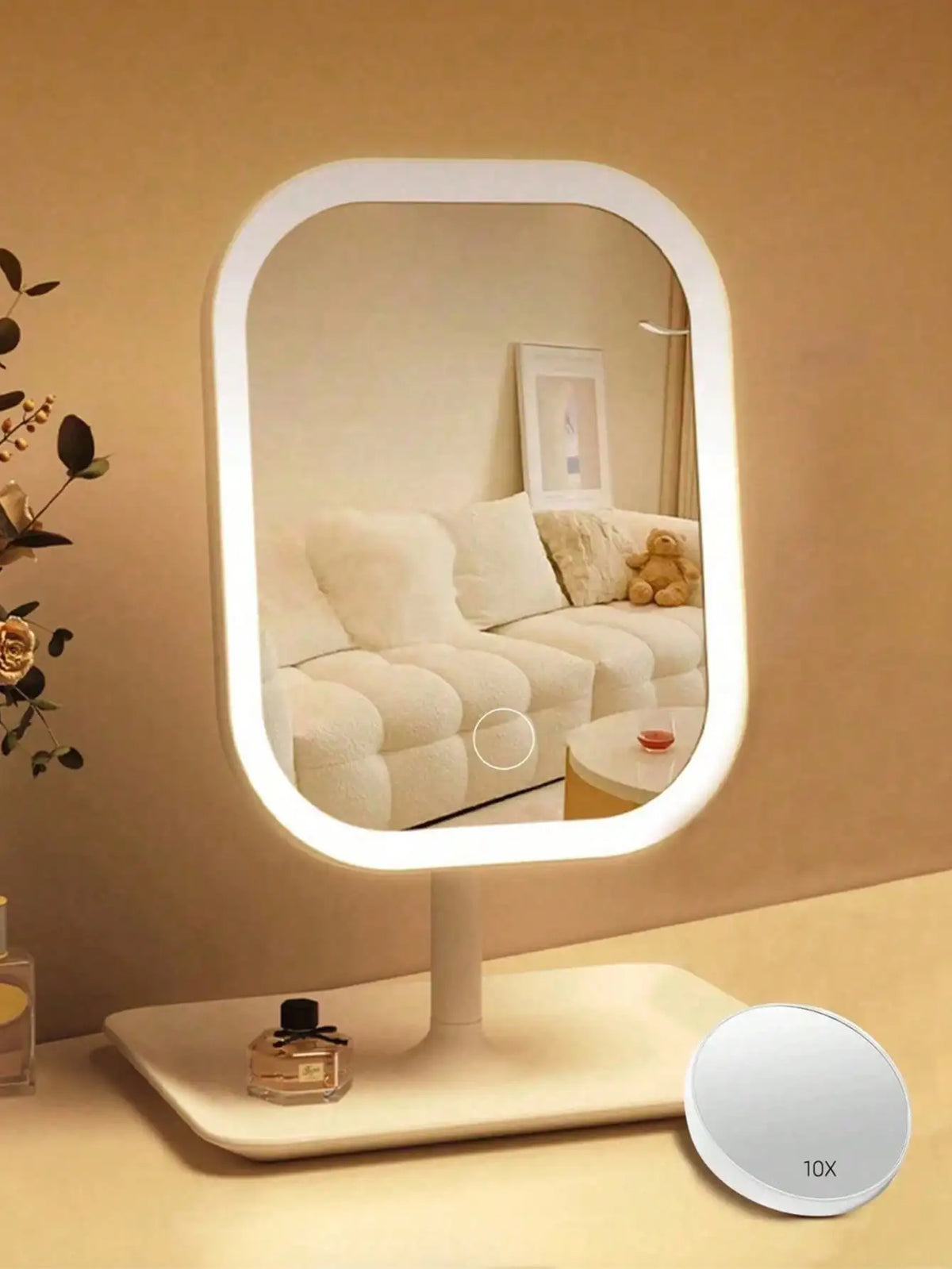 Vanity LED Makeup Mirror with 10X