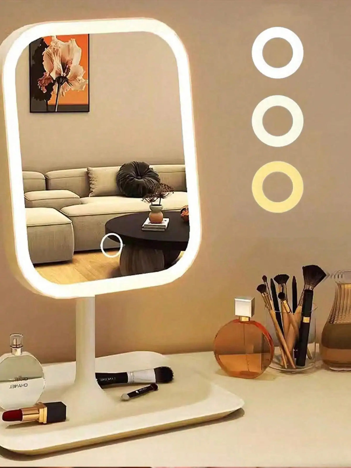 Vanity LED Makeup Mirror with 10X