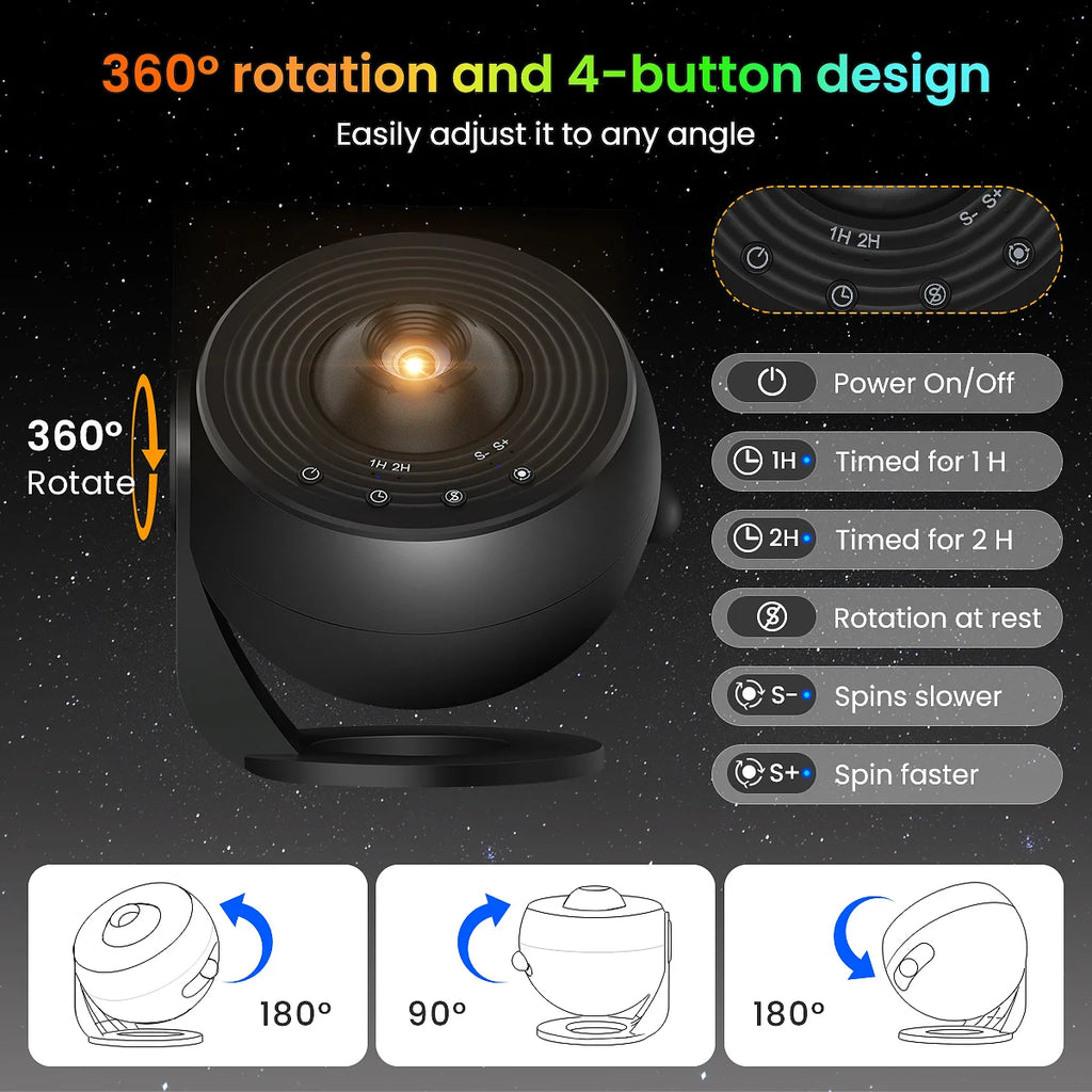 Galaxy and sky Projector ,  13 in 1 HD  for Bedroom, 360 Rotation